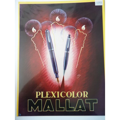 Ancienne publicité originale couleur pour les stylos Mallat 1949