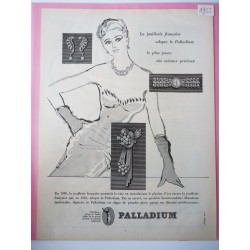 Ancienne publicité originale noir & blanc Palladium 1952