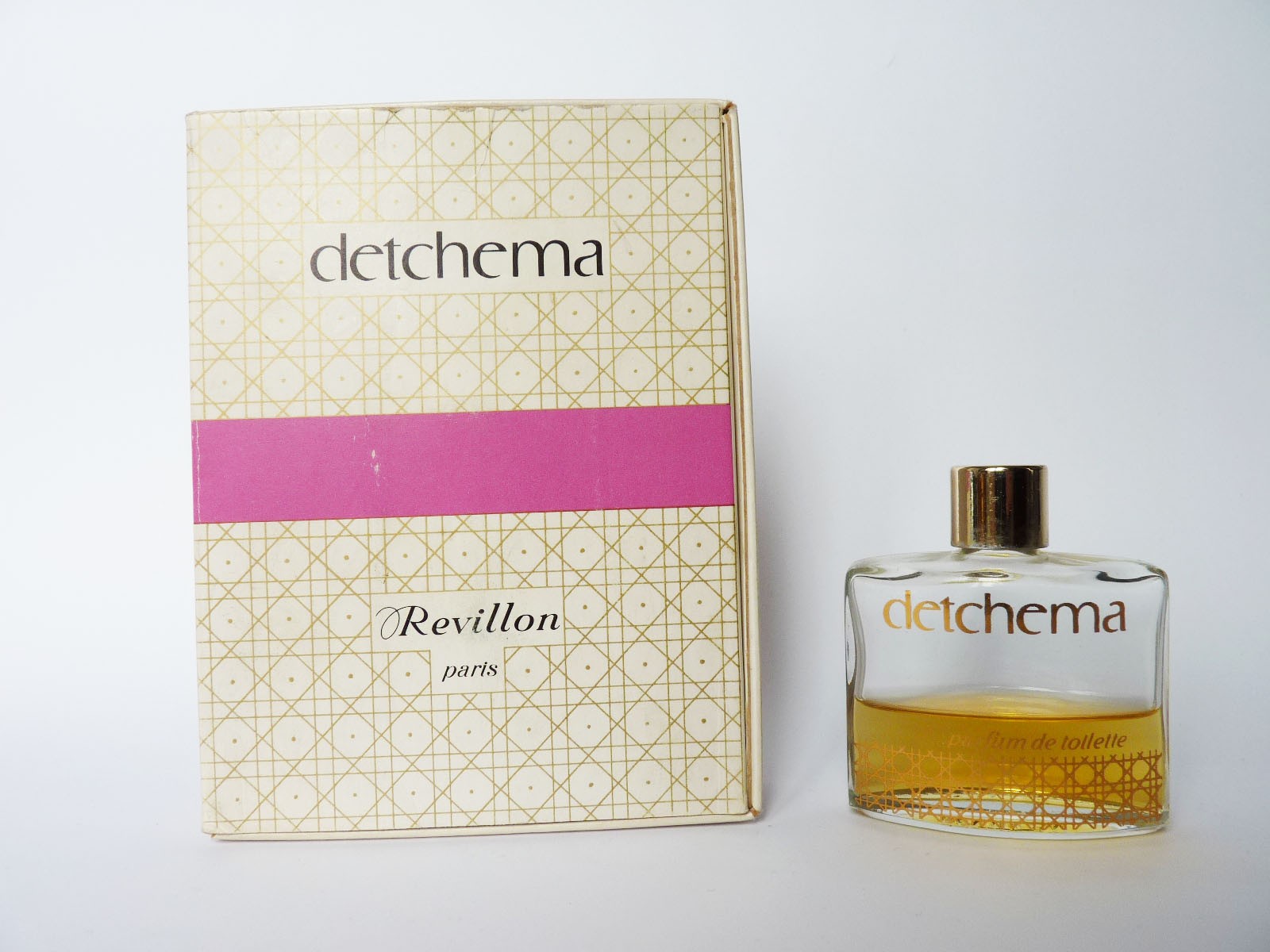 Flacon Vintage Revillon « Detchema » – Parfum En Verre Torsadé, Rare Et Collection