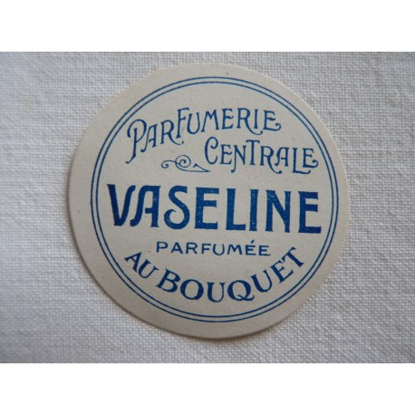 Etiquette ronde Vaseline parfumée au bouquet