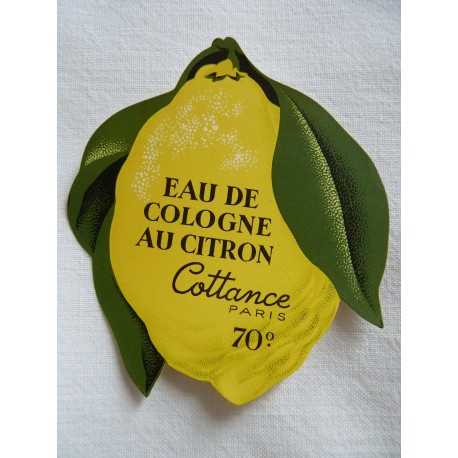 Etiquette Eau de Cologne au Citron de Cottance