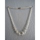 Collier vintage en perles de verre transparent multi-facettes