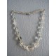 Collier vintage en perles de verre transparent multi-facettes