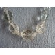 Collier vintage en perles de verre transparent multi-facettes