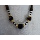 Elegant collier de perles de verre multifacettes