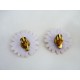 Boucles d'oreilles clips marguerites