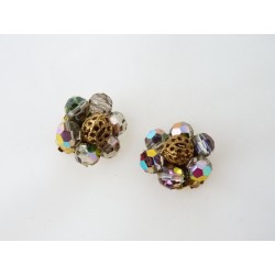 Boucles d'oreilles clips en forme de fleur