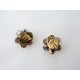 Boucles d'oreilles clips en forme de fleur