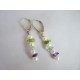 Boucles d'oreilles en perles et pierres