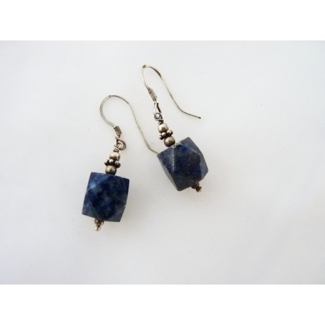 Boucles d'oreilles indiennes en lapis lazuli