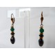 Petites boucles d'oreilles fantaisie avec perle d'onyx