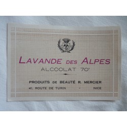 Etiquette Lavande des Alpes - Alcoolat 70°