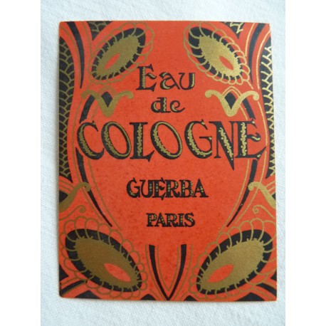 Etiquette Eau de Cologne Guerba