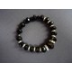 Bracelet en perles de verre noir facetté