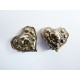 Boucles d'oreilles clips vintage coeurs