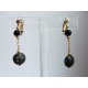 Boucles d'oreilles clips perles noires