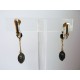 Boucles d'oreilles clips perles noires