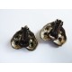 Boucles d'oreilles clips vintage coeurs