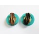 Boucles d'oreilles clips vintage turquoises