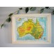Ancienne carte d'Australie années 1950