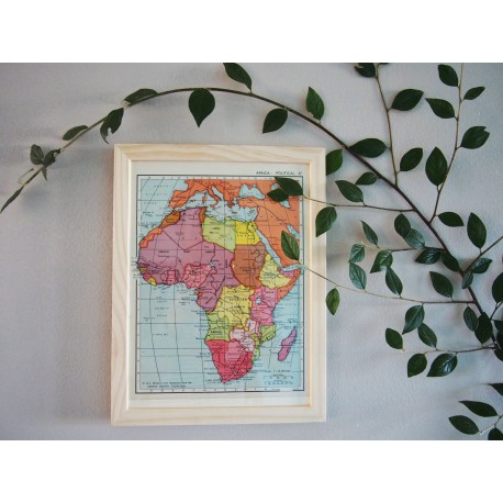 Ancienne carte d'Afrique années 1950