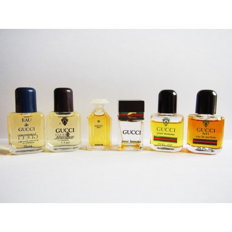 Lot de 6 miniatures de parfum Gucci