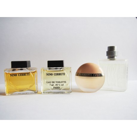 Lot de 4 miniatures de parfum Cerruti