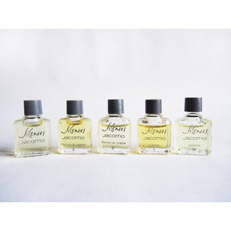 Lot de 5 miniatures de parfum Silences de Jacomo