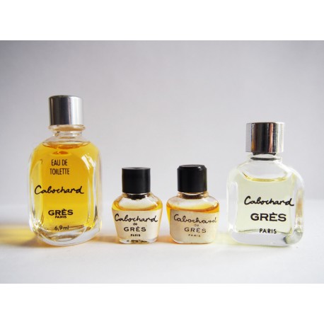 Lot de 4 miniatures de parfum Cabochard de Grès