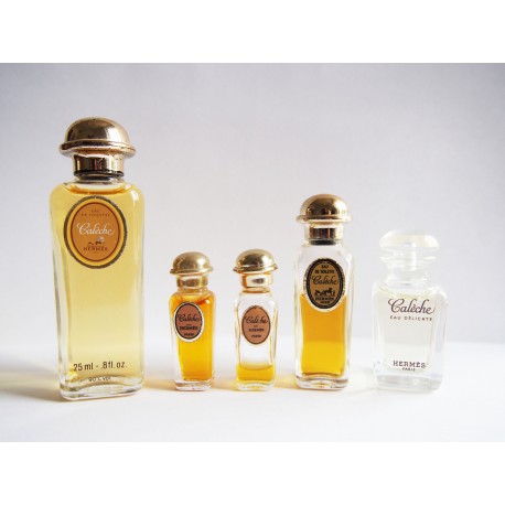 Lot de 5 miniatures de parfum Calèche de Hermès