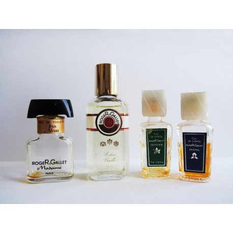 Lot de 4 miniatures de parfum Roger & Gallet