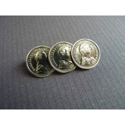 Broche vintage composé de 3 pièces de monnaie