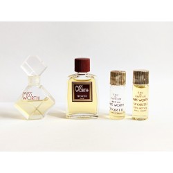 Lot de 4 miniatures de parfum Miss Worth