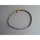 Bracelet de petites perles rondes en onyx