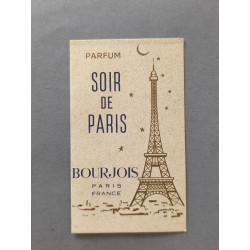 Ancienne carte parfumée Soir de Paris de Bourjois