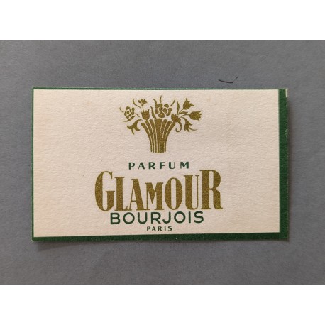 Ancienne carte parfumée Glamour de Bourjois