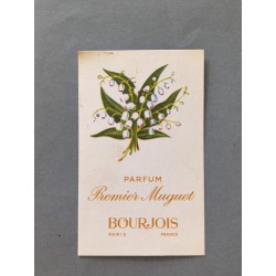 Ancienne carte parfumée Premier Muguet de Bourjois