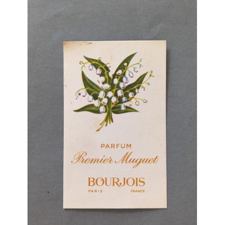 Ancienne carte parfumée Premier Muguet de Bourjois