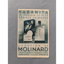 Ancienne carte parfumée Habanita de Molinard