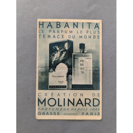 Ancienne carte parfumée Habanita de Molinard