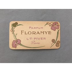 Ancienne carte parfumée Floramye de L.T. Piver