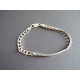 Bracelet gourmette en argent massif