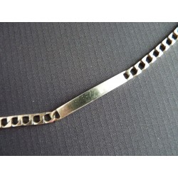 Bracelet gourmette en argent massif