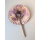 Ancien éventail en papier violet