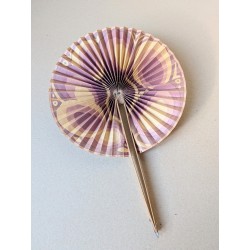 Ancien éventail en papier violet