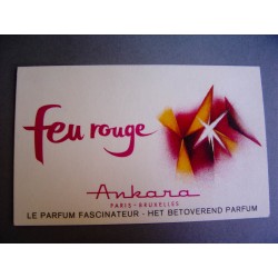 Ancienne carte parfumée Feu rouge de Ankara
