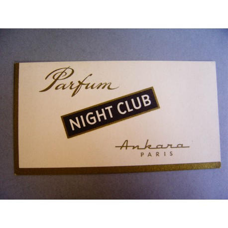 Ancienne carte parfumée Night Club de Ankara