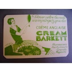 Ancienne carte parfumée Cream Barkett