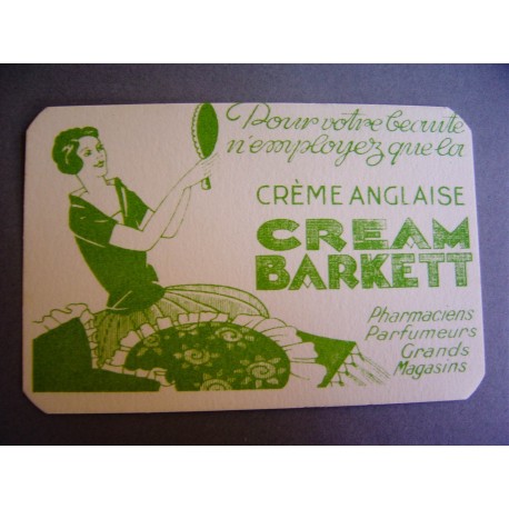 Ancienne carte parfumée Cream Barkett