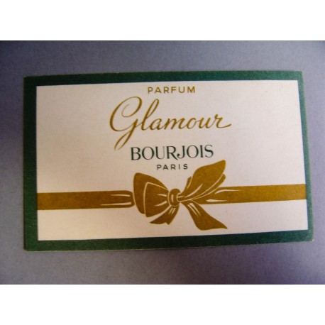 Ancienne carte parfumée Glamour de Bourjois